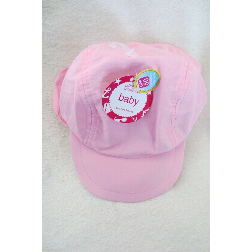 Astor Girl Baby Summer Cap Hat Pink UPF 50 Lightweight & Packable New